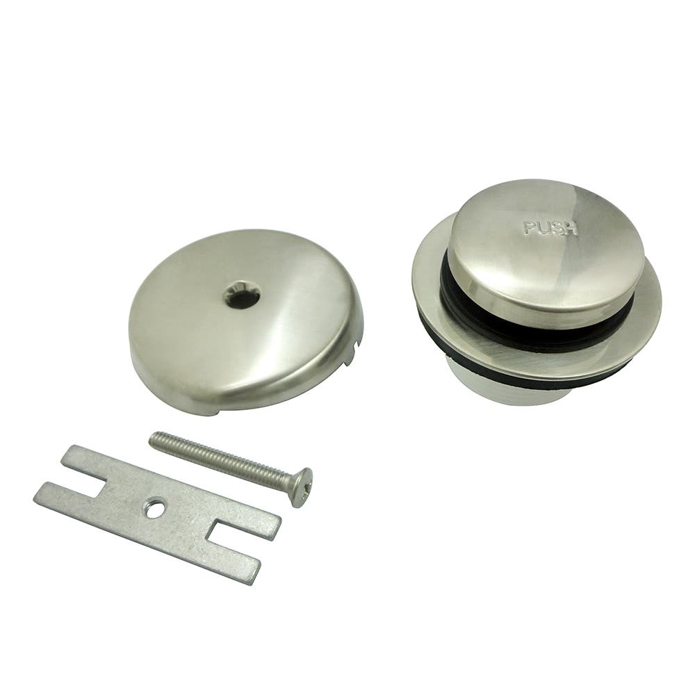 EASY TOUCH TOE TAP TUB DRAIN  KIT-BRUSHED NICKEL 1-1/4&quot; OR 