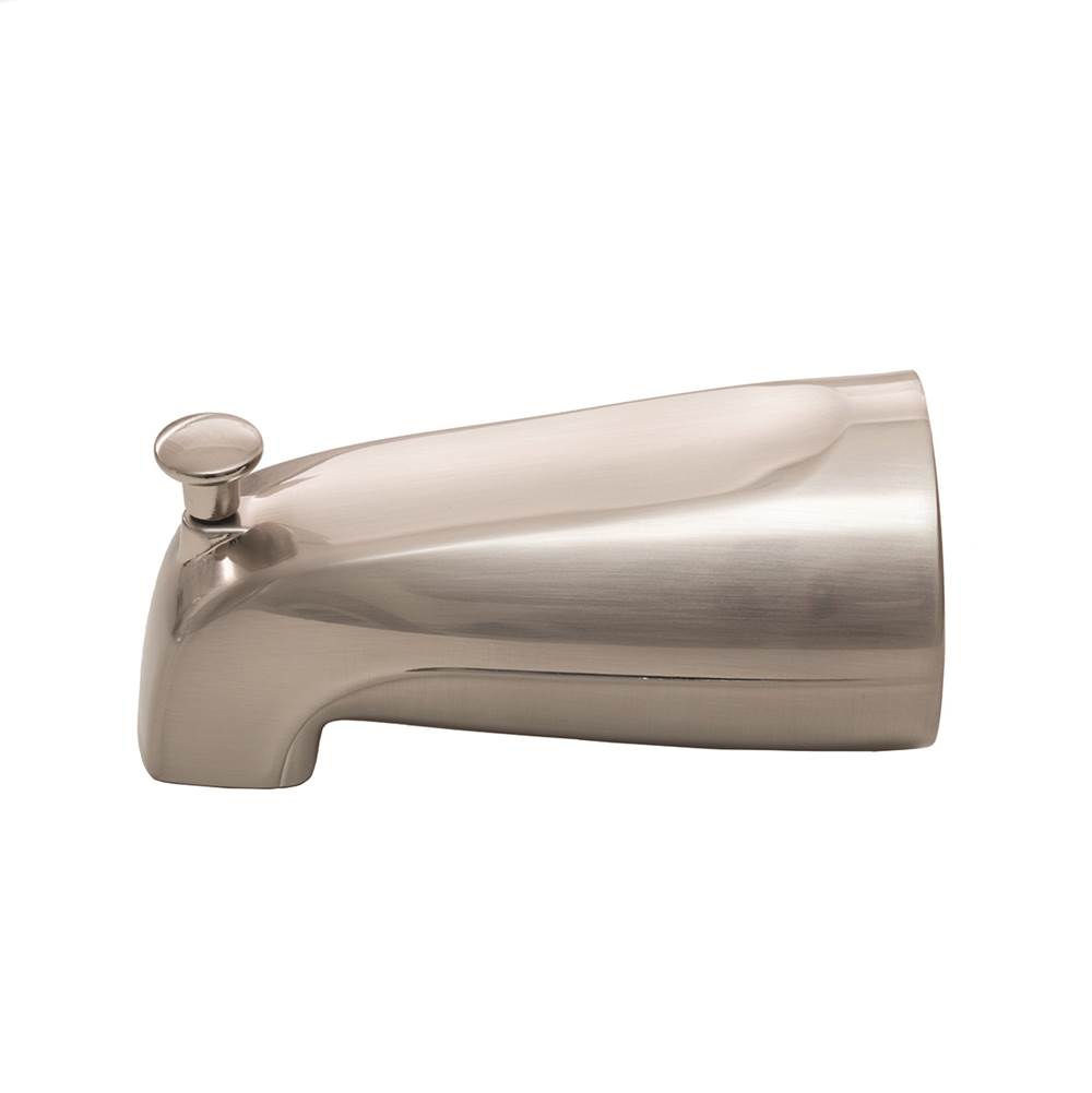 1/2&quot; IPS FRONT CONNECT DIV. TUB SPOUT BRUSHED NICKEL