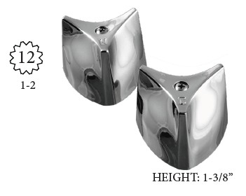 CRANE HANDLES PAIR H/C